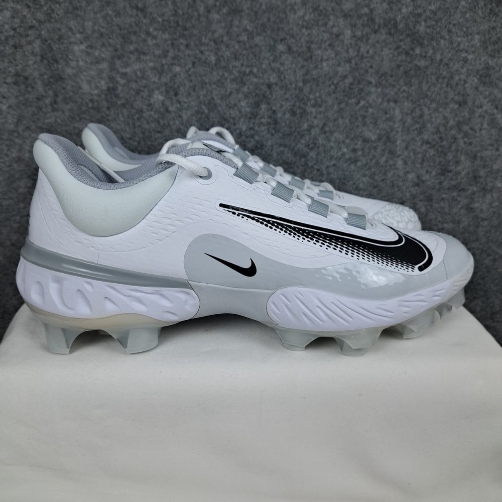 Nike Alpha Huarache Elite 4 Low White Baseball Cleats FD6255-100 Size 10.5